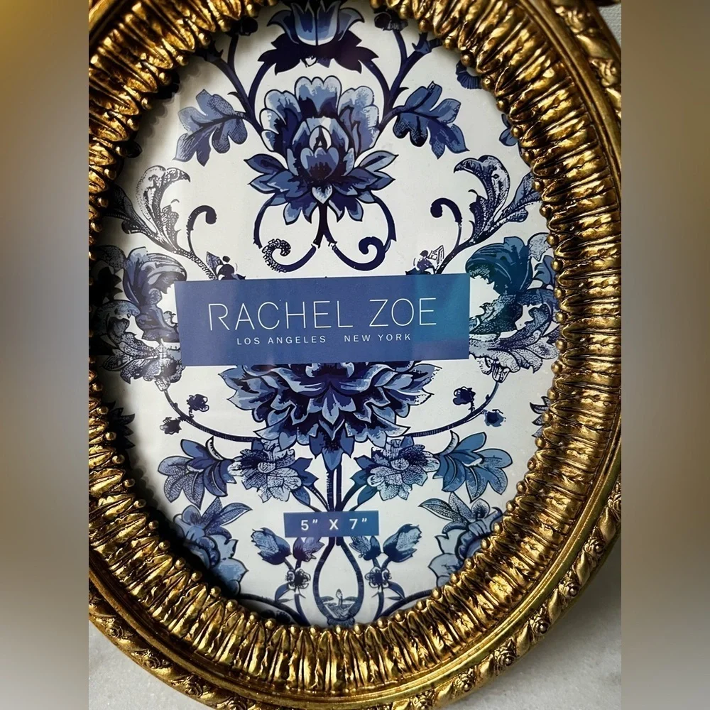 Rachel Zoe Elegant Gold ornate Oval Frame antique style
